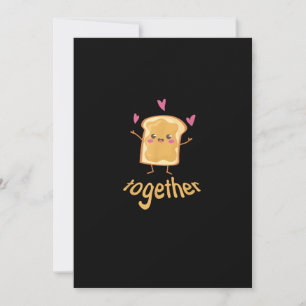 Kawaii Matching Couple Peanut Butter Jelly Better Holiday Card