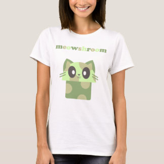 kawaii meowshroom kitty cat mushroom T-Shirt