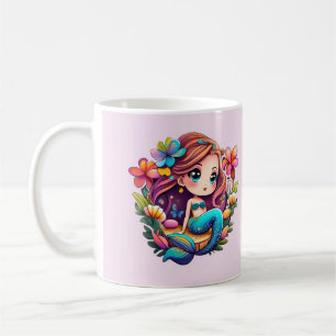 Kawaii Mermaid Coffee Mug