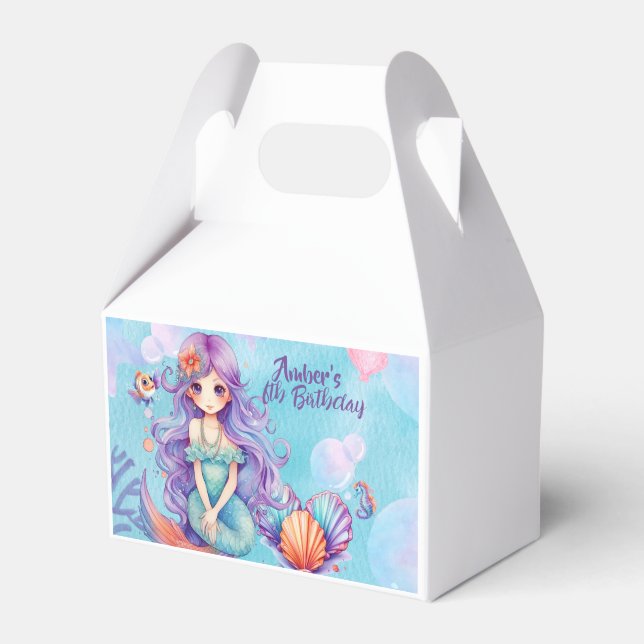 Kawaii Mermaid Party  Favour Box (Front Side)