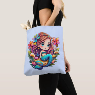 Kawaii Mermaid Tote Bag