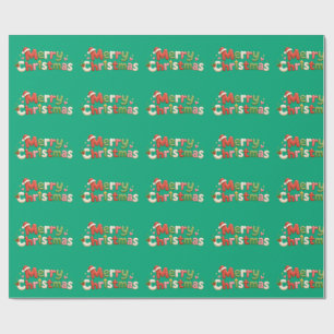 Kawaii Merry Christmas Wrapping Paper