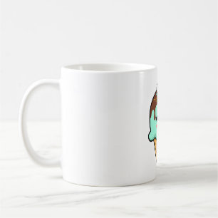 Kawaii Mint Ice Cream Cone Coffee Mug