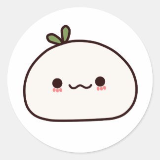 Kawaii Mochi Plant Classic Round Sticker