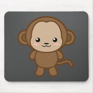 Kawaii Monkey Mouse Mat