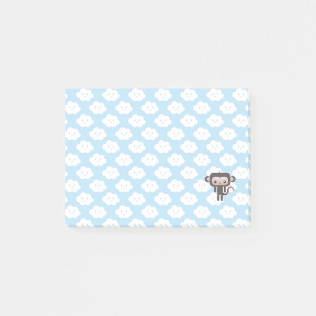 Kawaii monkey post-it notes (Front)
