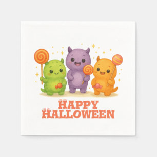 Kawaii Monsters & Lollipops Halloween Favour Bags Napkin