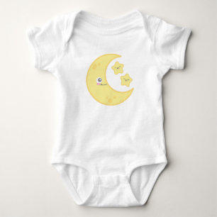 Kawaii Moon and Stars Clothing Baby Bodysuit