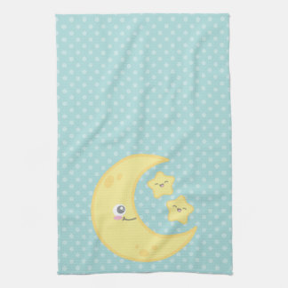 Kawaii Moon and Stars Kitchen Towel