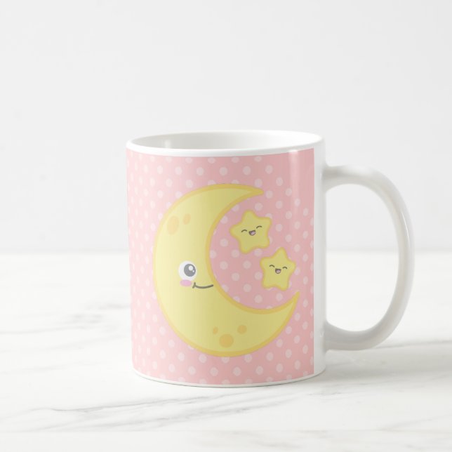 Kawaii Moon and Stars Mug (Right)