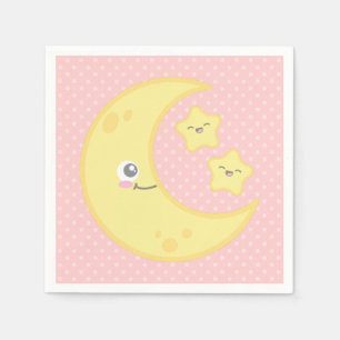 Kawaii Moon and Stars Napkins