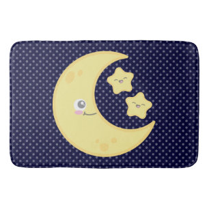 Kawaii Moon & Stars Bath Mat