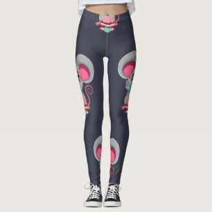 Kawaii mouse in face mask with cake leggings