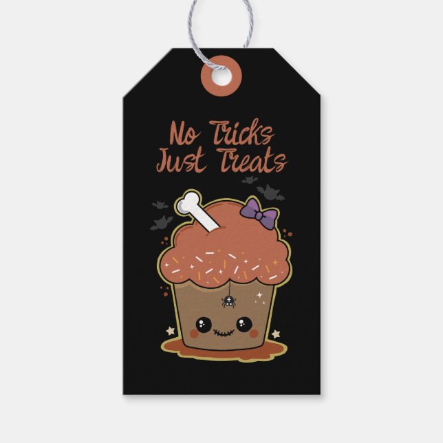 Kawaii Muffin Halloween Gift Tags (Front)