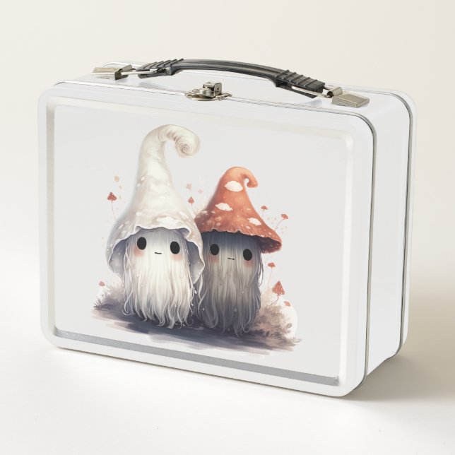 Kawaii Mushroom Trolls Metal Lunch Box (Front)