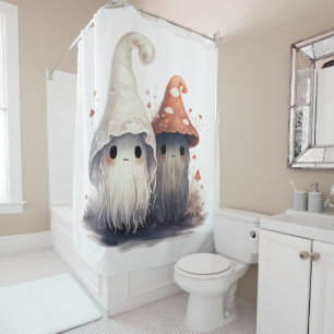 Kawaii Mushroom Trolls Shower Curtain