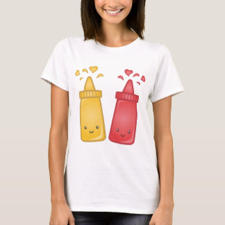 Kawaii Mustard and Ketchup Love T-Shirt