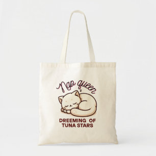 Kawaii Nap Queen Cat Dreaming Tote Bag