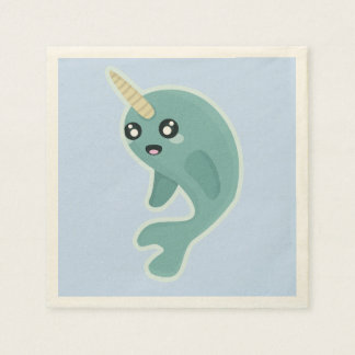 Kawaii Narwhal Napkin