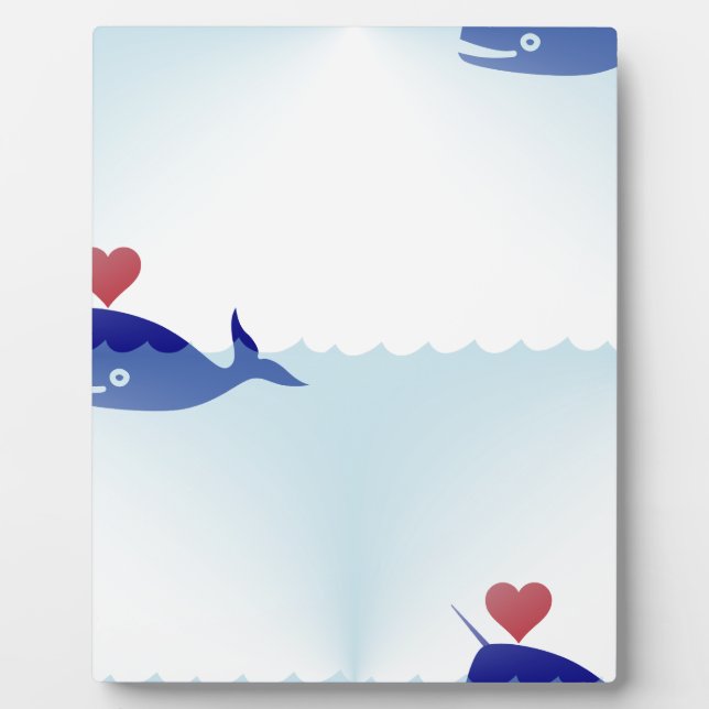 kawaii narwhal plaque (Front)