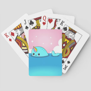 Kawaii Narwhal Playing Cards