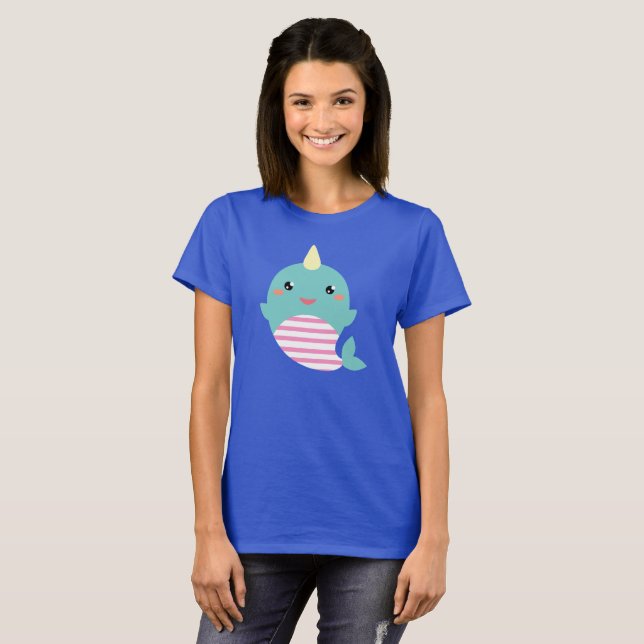Kawaii Narwhal T-Shirt (Front Full)