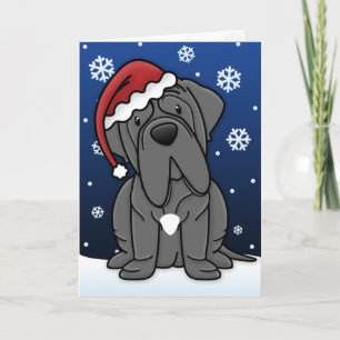 Kawaii Neapolitan Mastiff Christmas Card