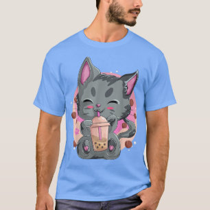 Kawaii Neko Cat Anime Shirts For Women, Bubble Bob