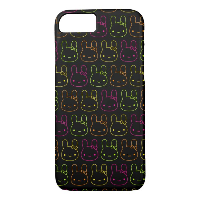 Kawaii Neon Bunny Bows Case-Mate iPhone Case (Back)
