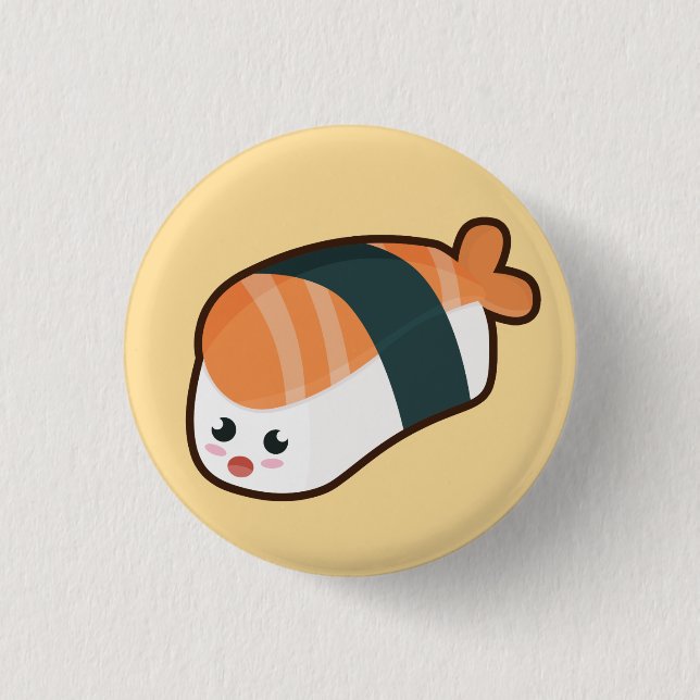 Kawaii nigiri Salmon 3 Cm Round Badge (Front)