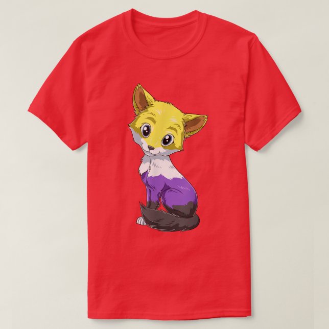 Kawaii Nonbinary and Genderqueer Fo  T-Shirt (Design Front)