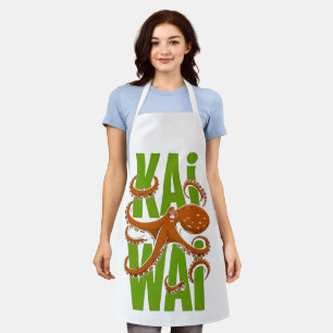 Kawaii Octopus Graphic Apron   Cute Japanese Style