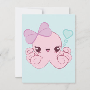 Kawaii Octopus Invitations