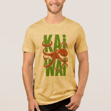 Kawaii Octopus Japanese Style - Mustard Heather T-