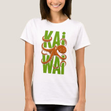 Kawaii Octopus Japanese Style Women's White T-Shir