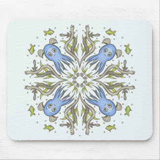 Kawaii Octopus Kaleidoscope - Ocean Dreams Kids Mouse Mat