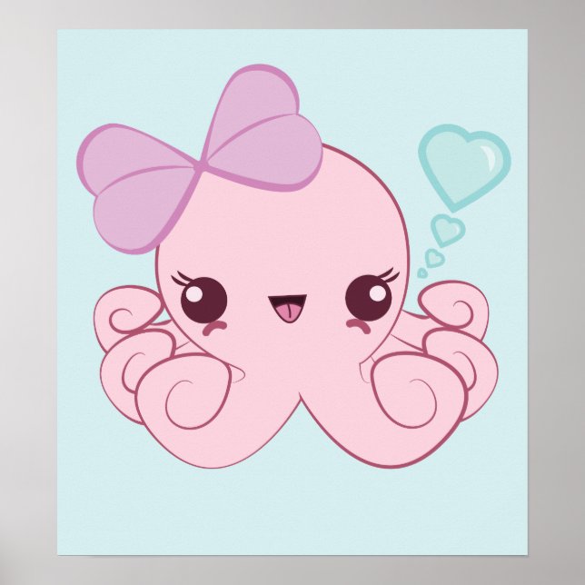 Kawaii Octopus Poster (Front)