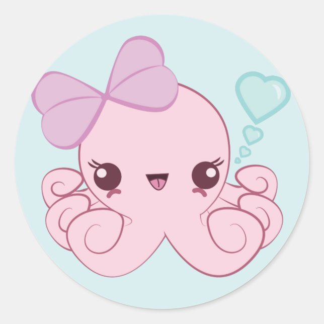 Kawaii Octopus Stickers (Front)