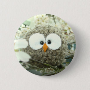 Kawaii Oliver the Owl 6 Cm Round Badge