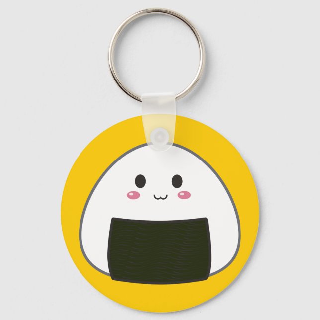 Kawaii "Onigiri" Rice Ball Key Ring (Front)