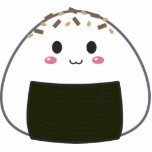 Kawaii "Onigiri" Rice Ball with Toppings Photo Sculpture Key Ring<br><div class="desc">A cute rice ball with toppings.</div>