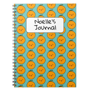 Kawaii Orange Customisable Personalised Journal
