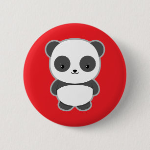 Kawaii Panda 6 Cm Round Badge