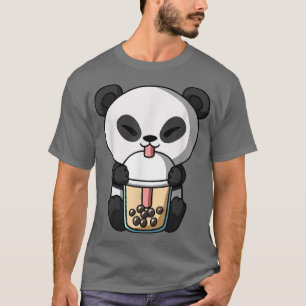 Kawaii Panda Bear Boba Milk Tea Bubble Tea Anime T-Shirt