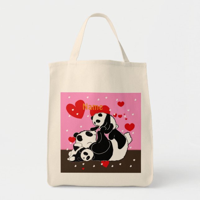 Kawaii Panda Bear Funny Cute Named Gifts Tote Bag (Front)