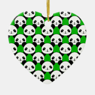 Kawaii Panda Bear Pattern Ceramic Tree Decoration