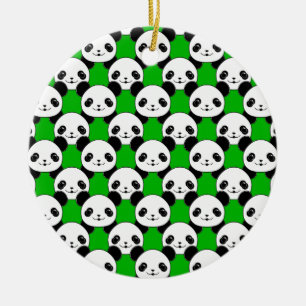 Kawaii Panda Bear Pattern Ceramic Tree Decoration