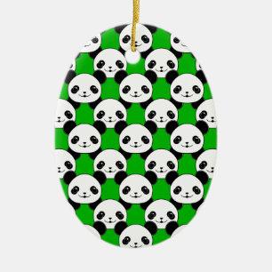 Kawaii Panda Bear Pattern Ceramic Tree Decoration