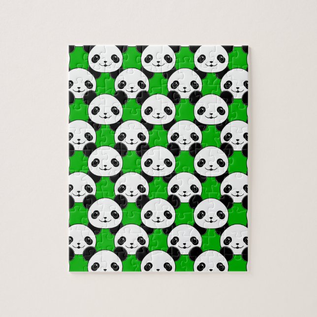 Kawaii Panda Bear Pattern Jigsaw Puzzle (Vertical)