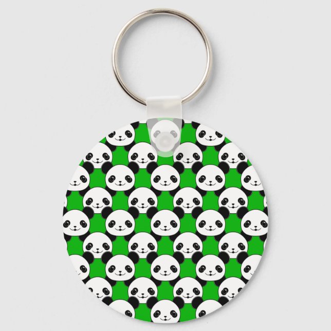 Kawaii Panda Bear Pattern Key Ring (Front)